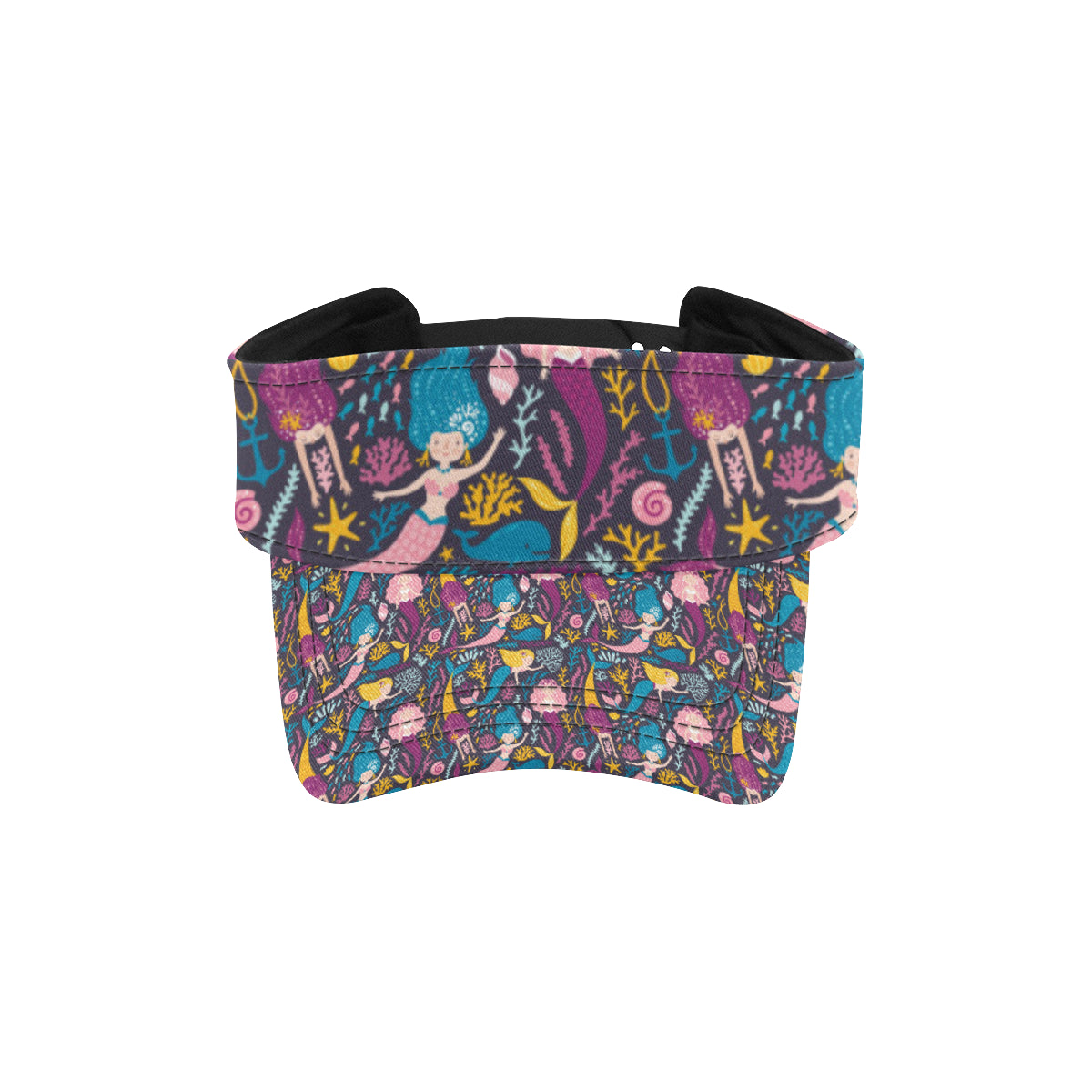 Mermaid Pattern Print Design 08 Unisex Sun Visor