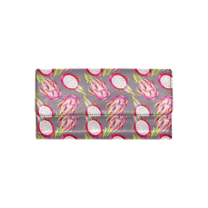 Dragonfruit Pattern Print Design DF03 Women's Trifold Wallet