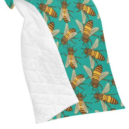 Bee Pattern Print Design BEE04 Premium Quilt