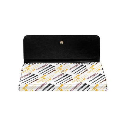Clarinet Pattern Print Design 01 Women's Trifold Wallet