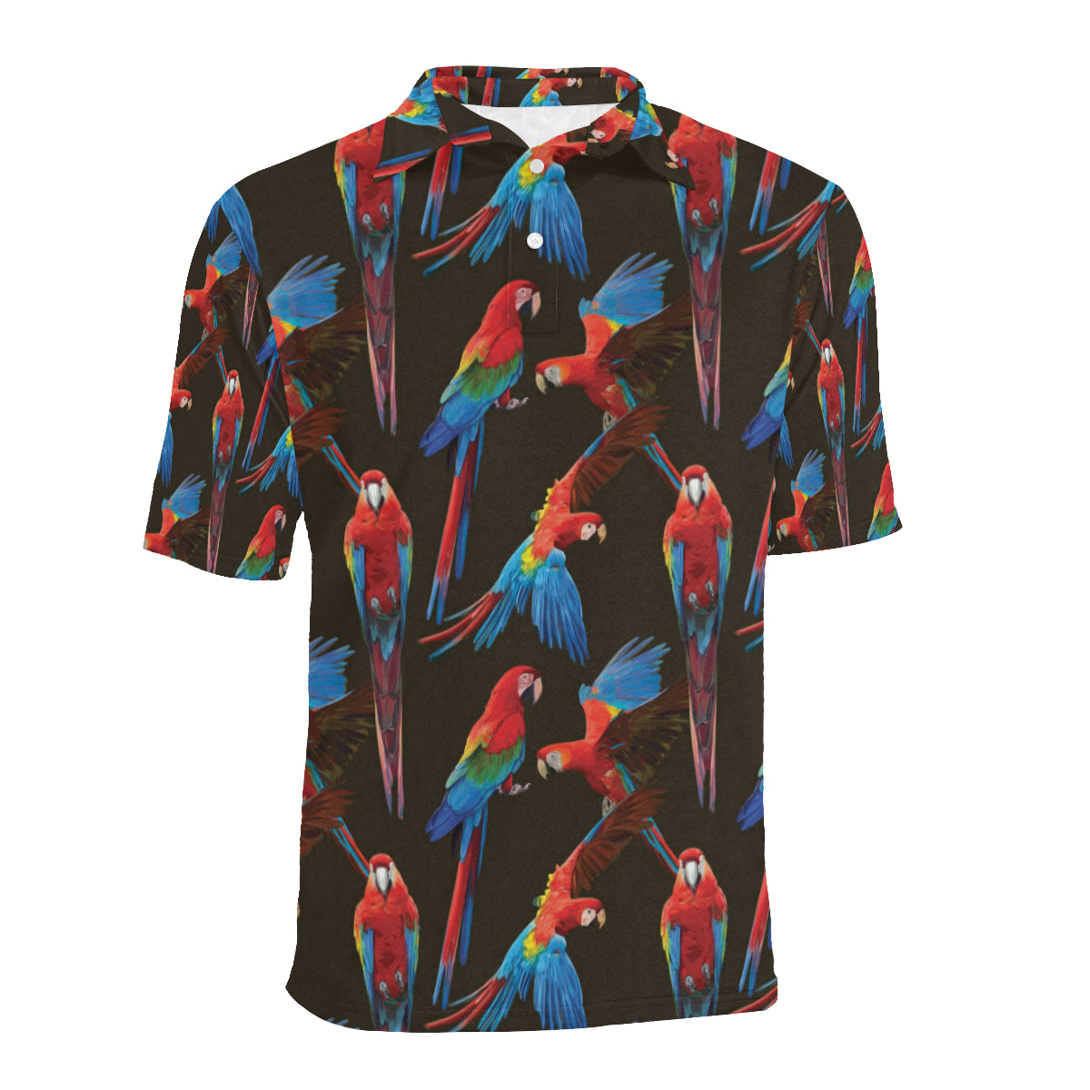 Macaw Pattern Print Design 04 Men Polo Shirt