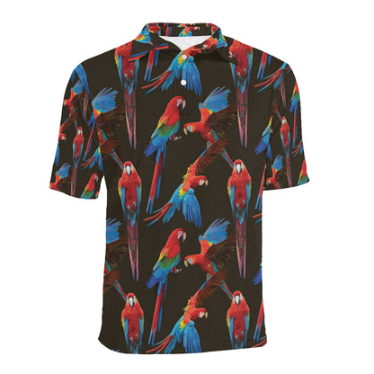 Macaw Pattern Print Design 04 Men Polo Shirt