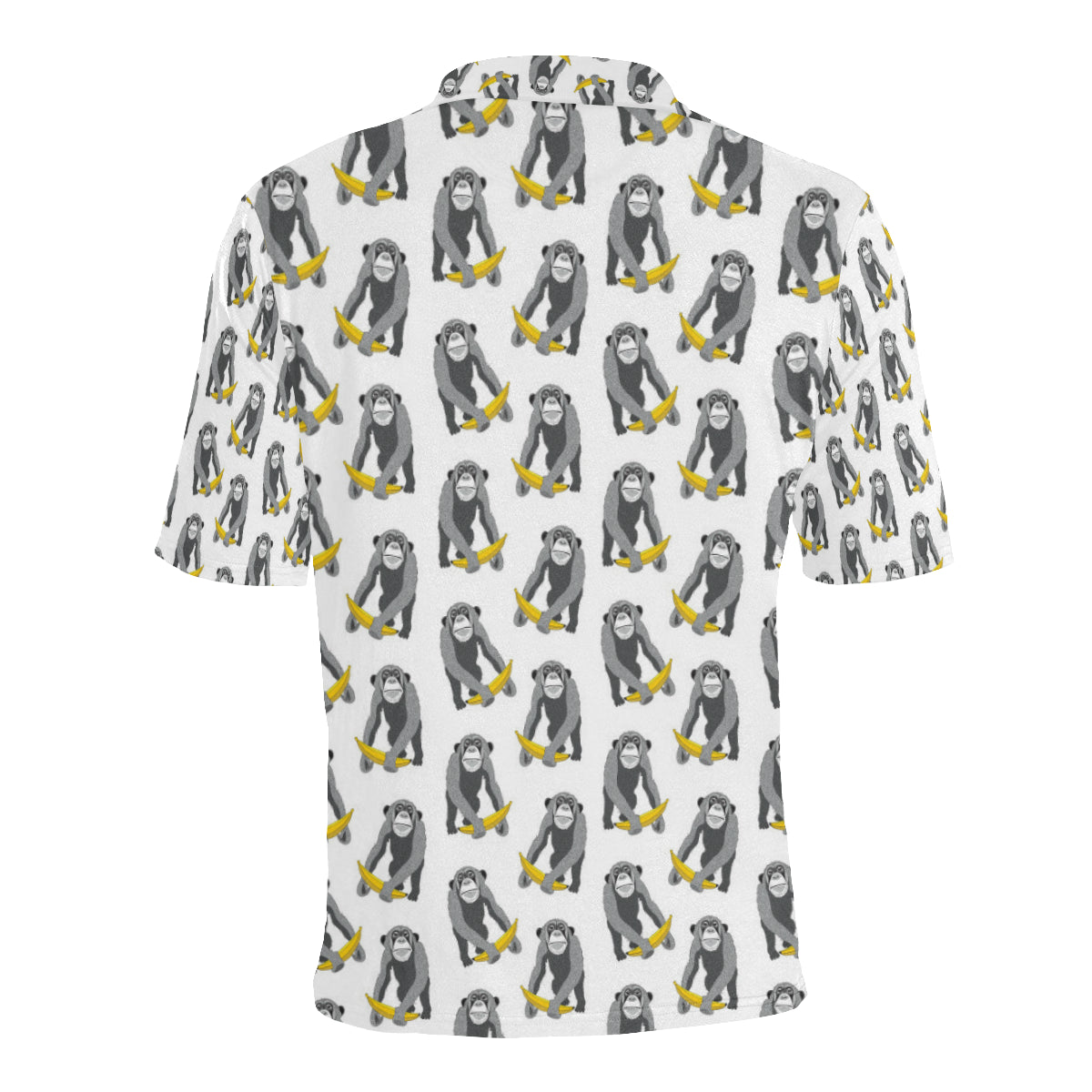 Chimpanzee Pattern Print Design 05 Men Polo Shirt