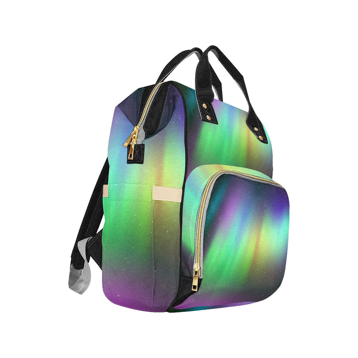 Aurora Borealis Pattern Print Design 03 Diaper Bag Backpack