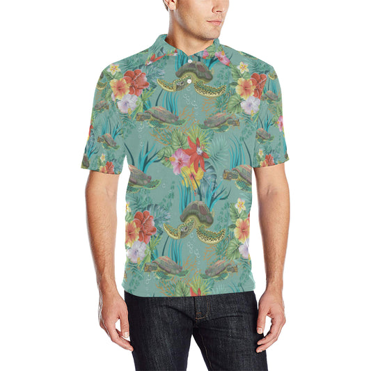Sea Turtle Pattern Print Design T012 Men Polo Shirt