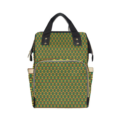 African Geometric Print Pattern Diaper Bag Backpack