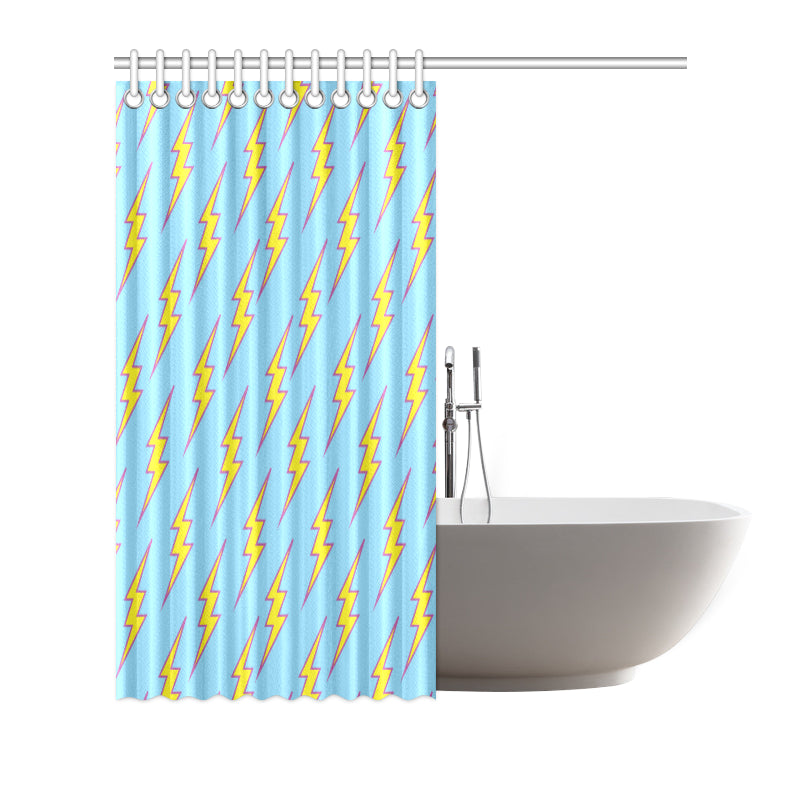 Lightning Thunder Pattern Print Design 02 Shower Curtain
