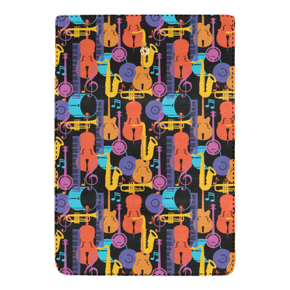 Jazz Pattern Print Design 03 Women's Trifold Wallet