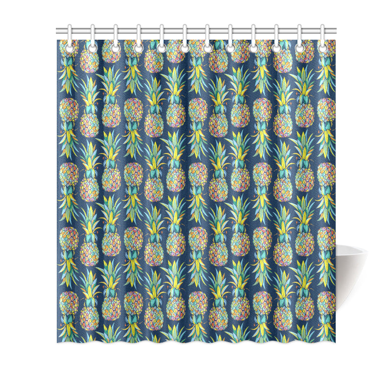 Pineapple Color Art Shower Curtain