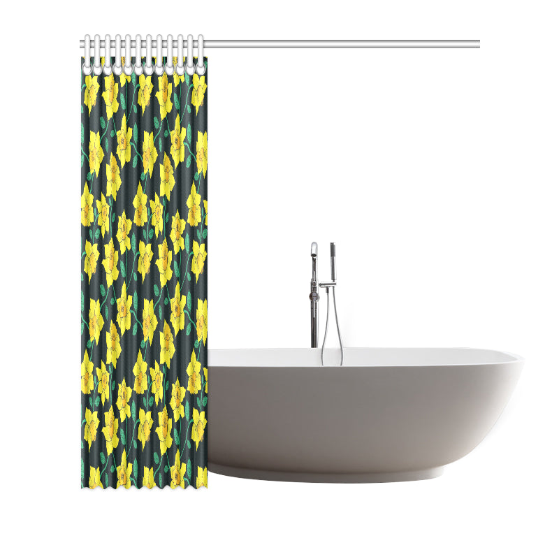 Daffodils Pattern Print Design DF03 Shower Curtain