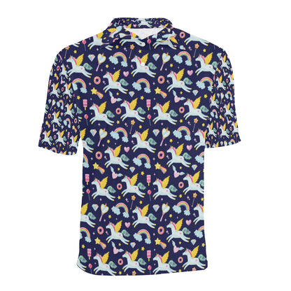 Pegasus Pattern Print Design 05 Men Polo Shirt