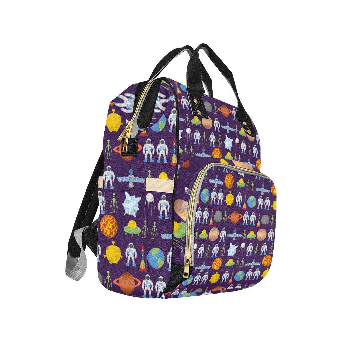 Alien Astronaut Planet Diaper Bag Backpack