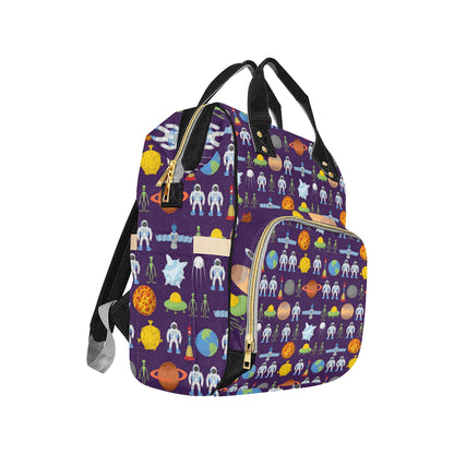 Alien Astronaut Planet Diaper Bag Backpack