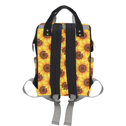 Sunflower Pattern Print Design SF07 Diaper Bag Backpack