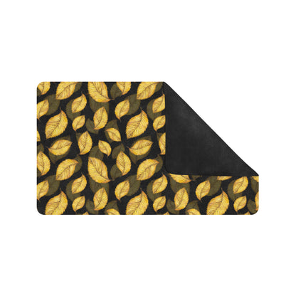 Elm Leave Summer Print Pattern Rubber Doormat