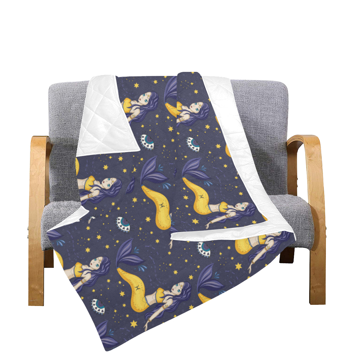 Pisces Pattern Print Design A04 Premium Quilt