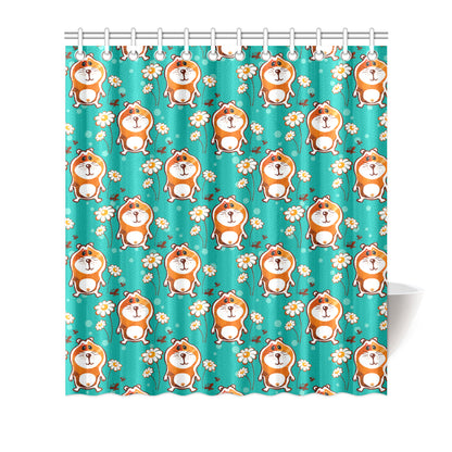 Hamster Pattern Print Design 01 Shower Curtain