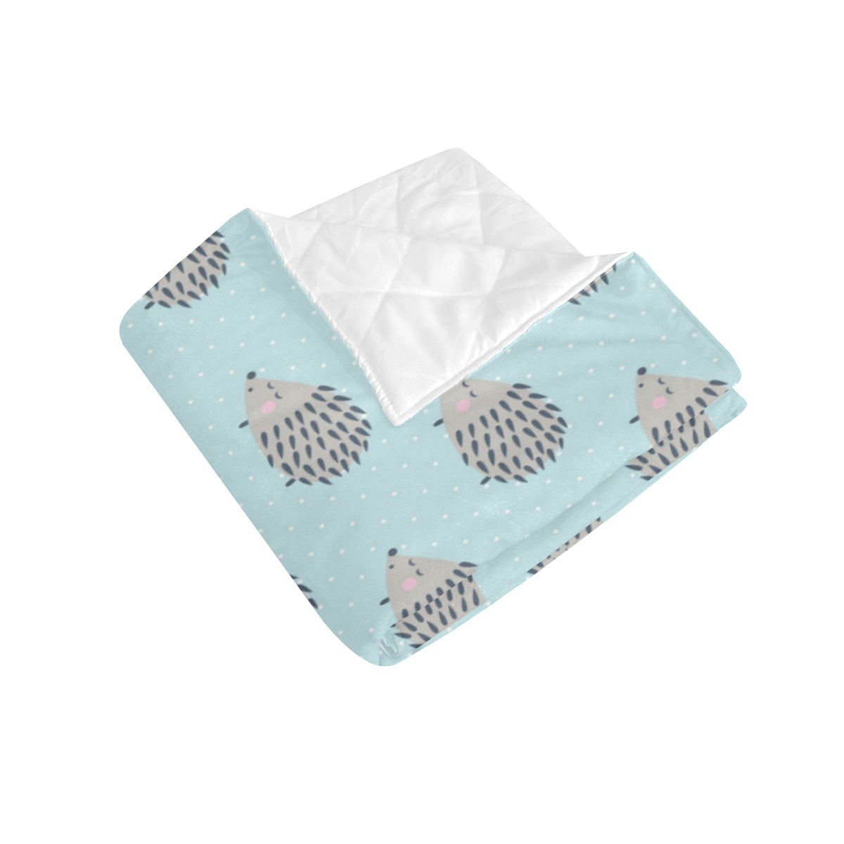 Hedgehog Pattern Print Design 02 Premium Quilt