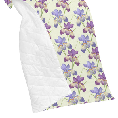 Iris Pattern Print Design IR08 Premium Quilt