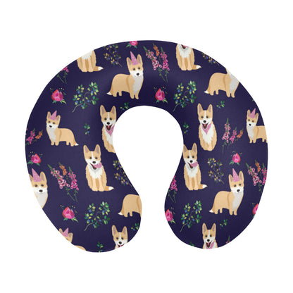 Pembroke Welsh Corgis Pattern Print Design A06 U-Shaped Travel Neck Pillow