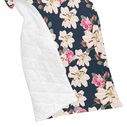 Lily Pattern Print Design LY04 Premium Quilt