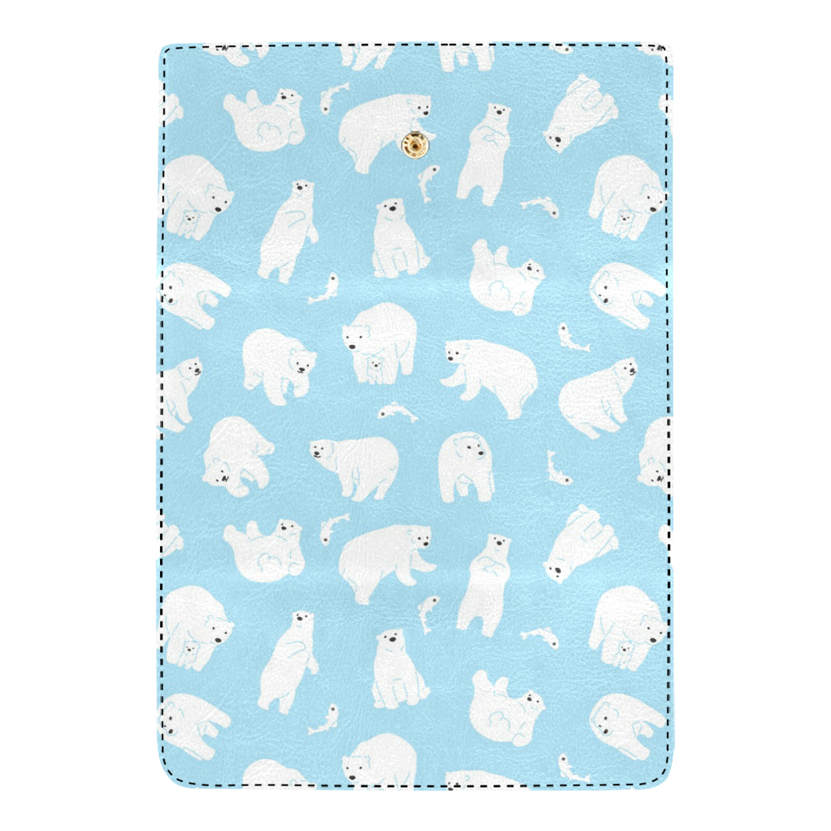 Polar Bear Pattern Print Design PB01 Women's Trifold Wallet