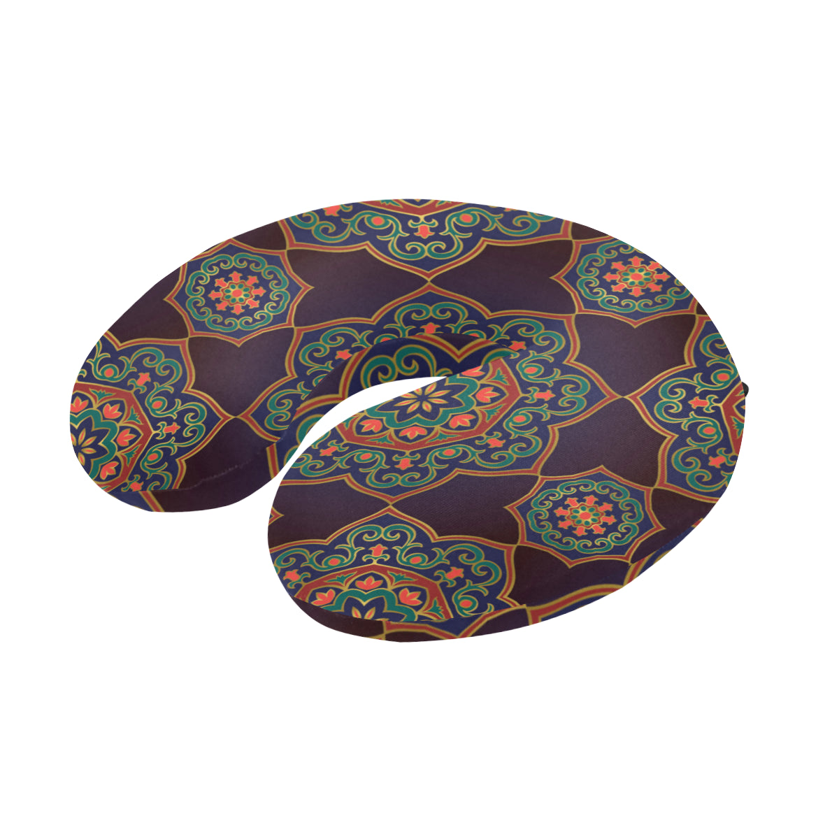 Medallion Pattern Print Design 03 U-Shaped Travel Neck Pillow