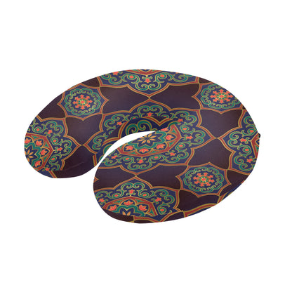 Medallion Pattern Print Design 03 U-Shaped Travel Neck Pillow