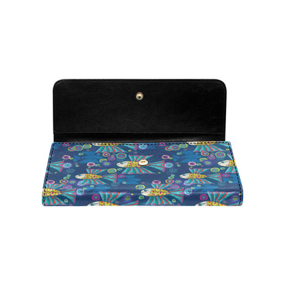 Flying Fish Pattern Print Design 01 Women's Trifold Wallet