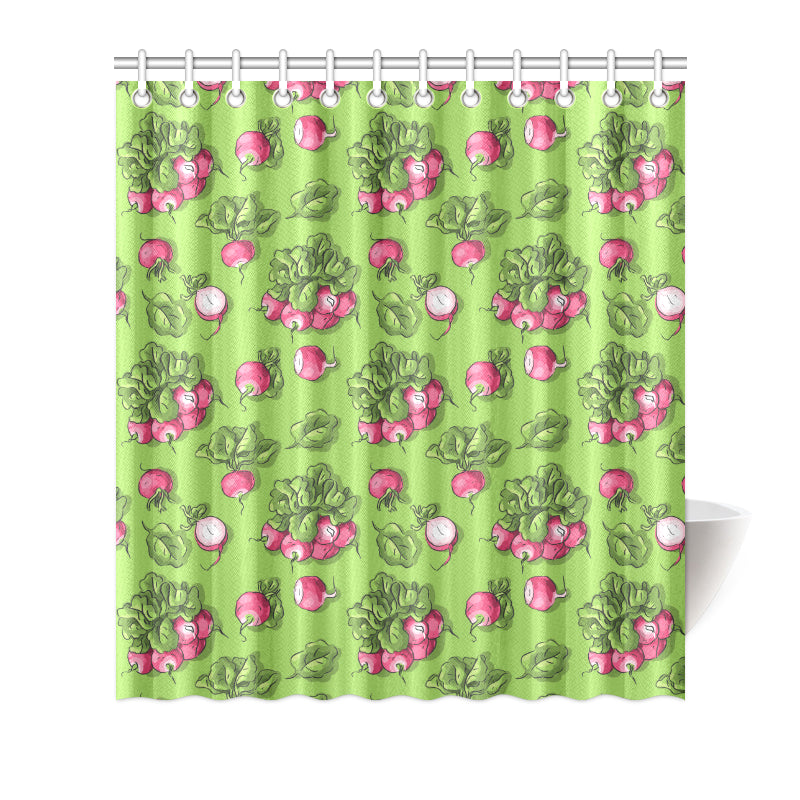 Radish Pattern Print Design A05 Shower Curtain