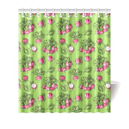 Radish Pattern Print Design A05 Shower Curtain