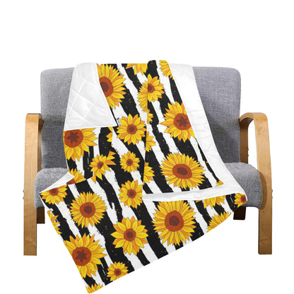 Sunflower Pattern Print Design SF010 Premium Quilt