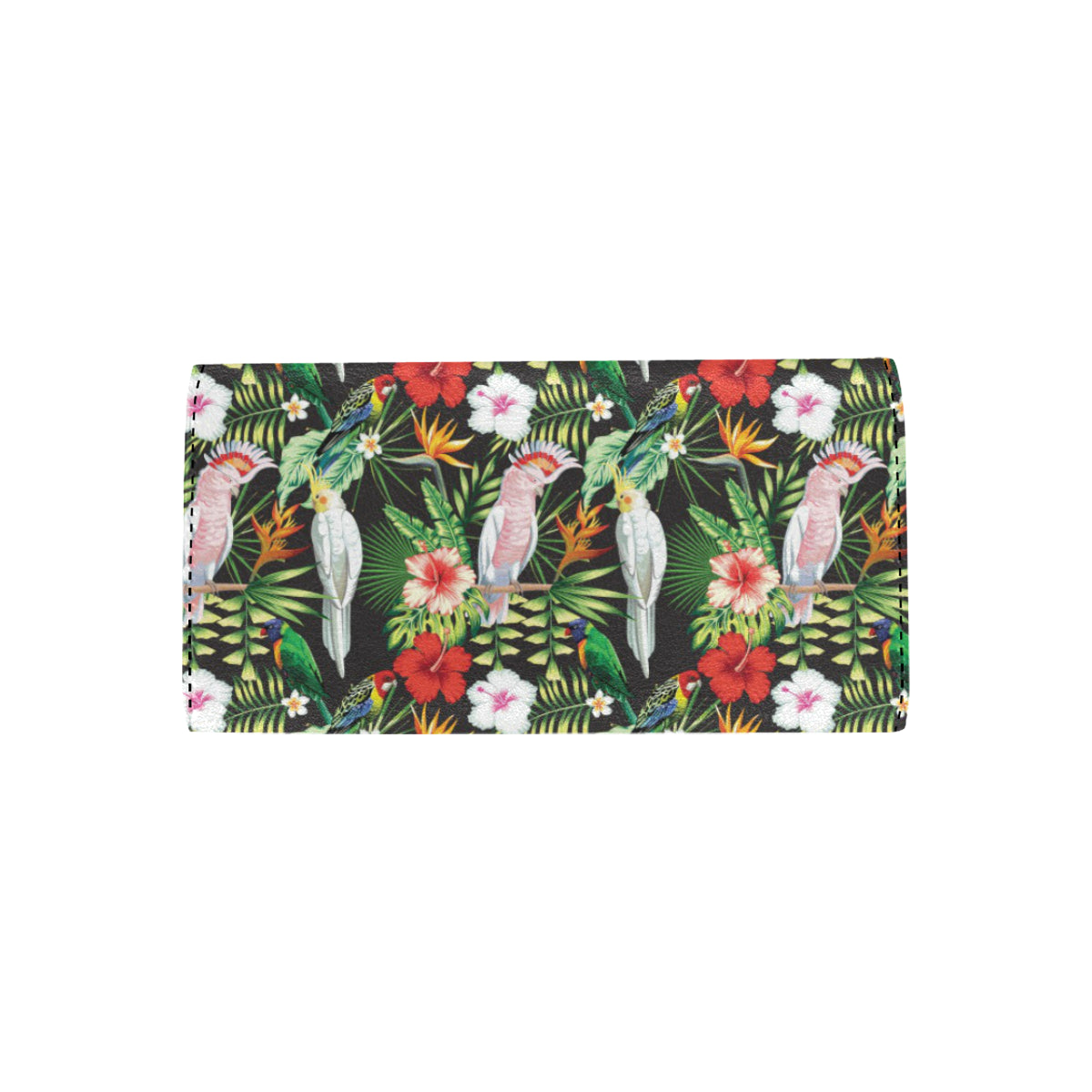 Tropical Flower Pattern Print Design TF03 Women's Trifold Wallet