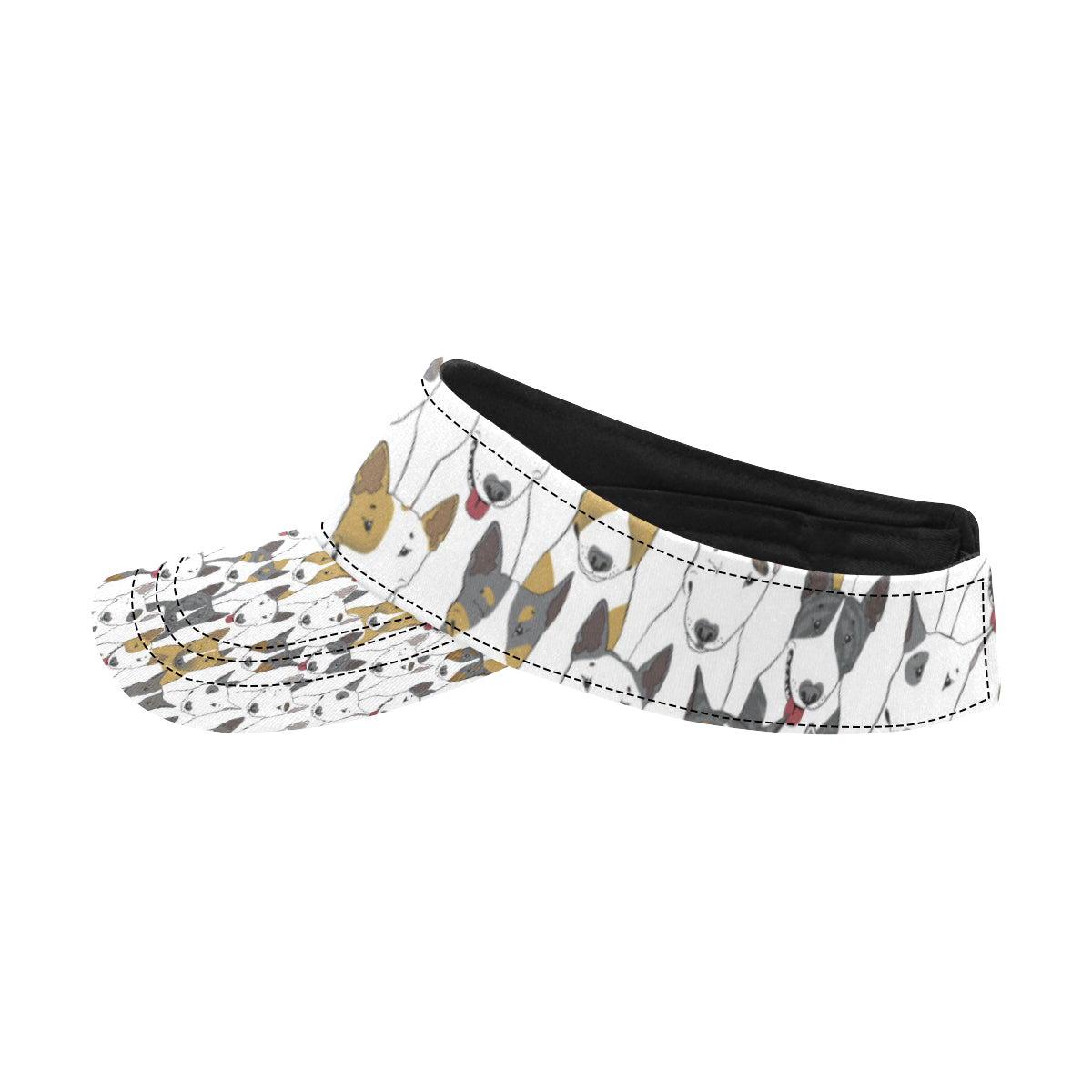 Bull Terriers Pattern Print Design 03 Unisex Sun Visor
