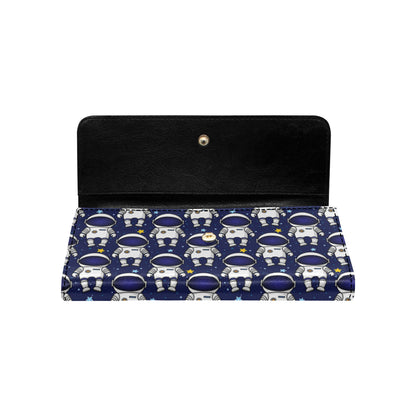 Astronaut Pattern Print Design 01 Women's Trifold Wallet