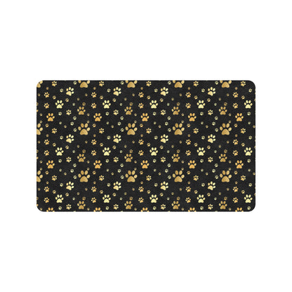 Paw Gold Print Rubber Doormat