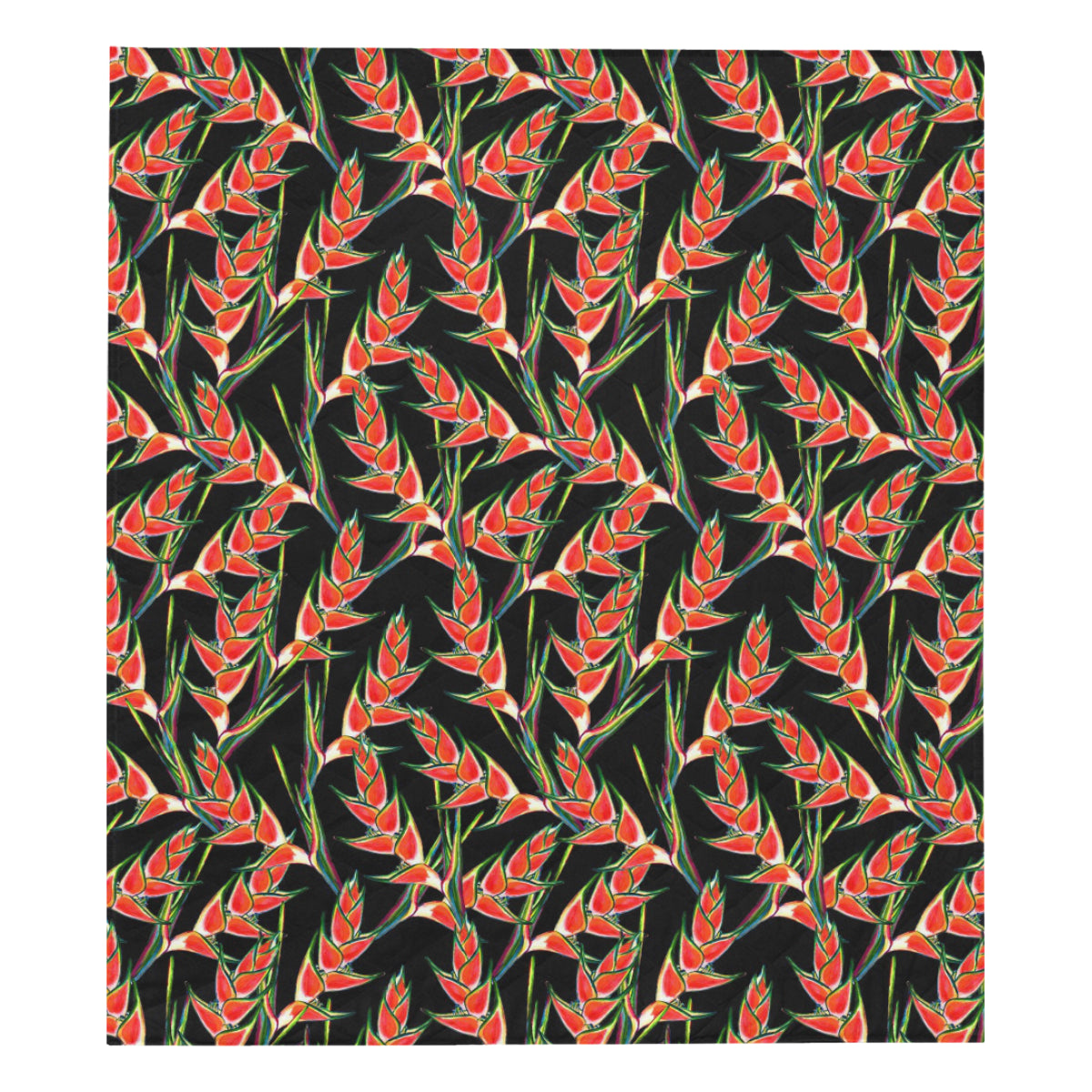 Heliconia Pattern Print Design HL010 Premium Quilt