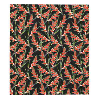 Heliconia Pattern Print Design HL010 Premium Quilt