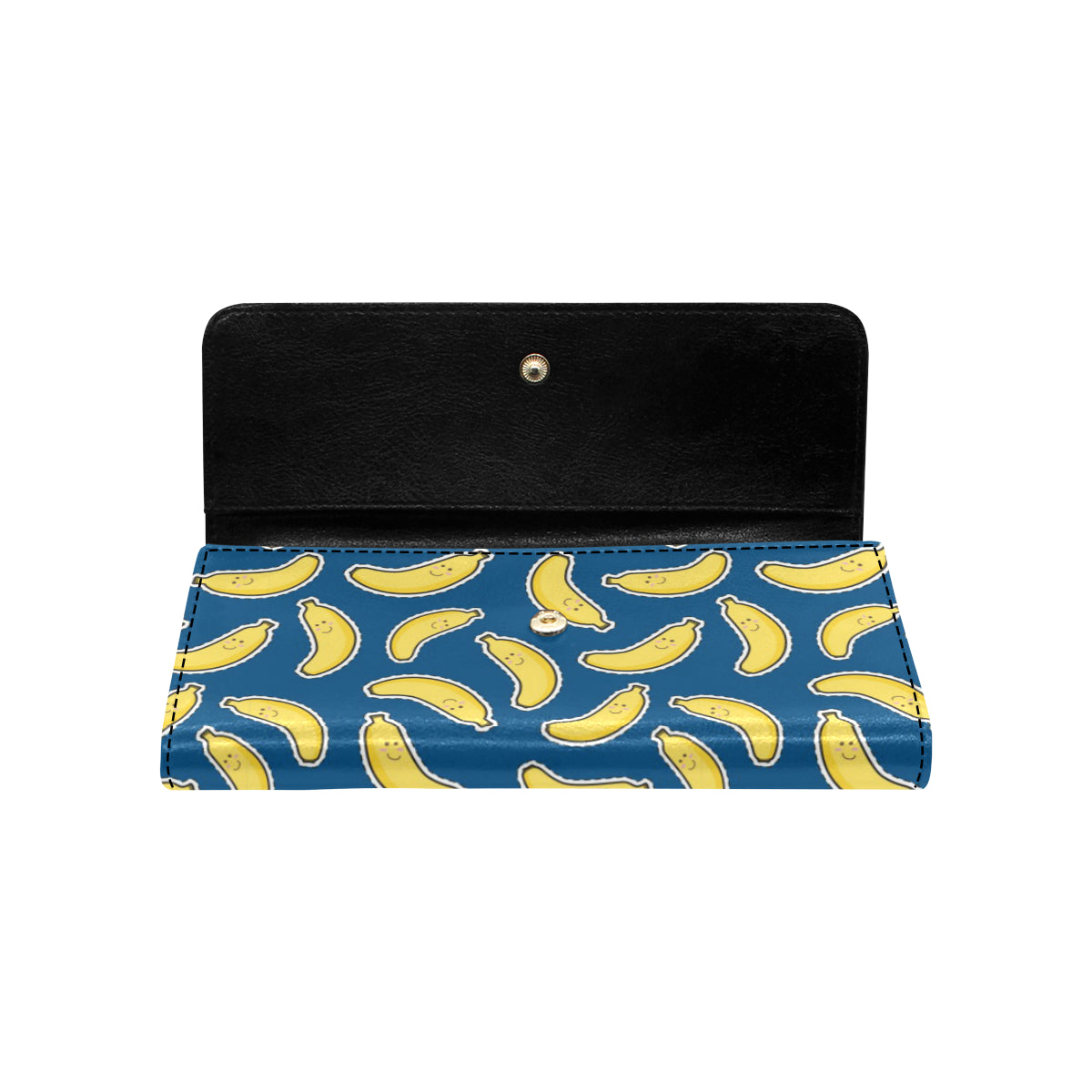 Banana Pattern Print Design BA03 Women's Trifold Wallet
