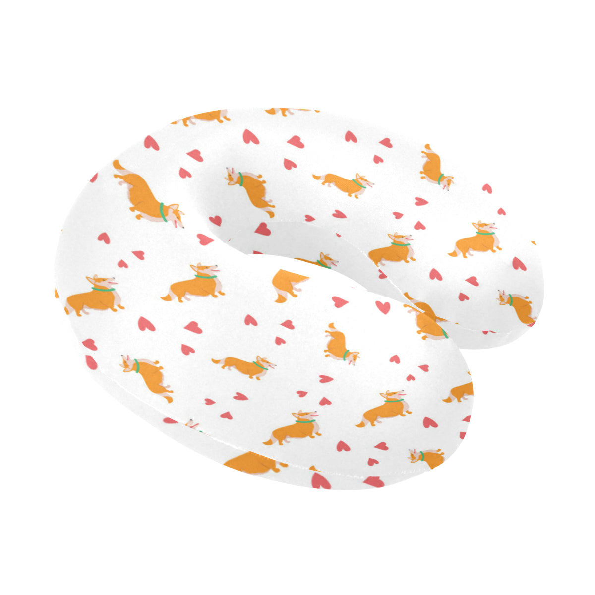 Cardigan Welsh Corgis Pattern Print Design 04 U-Shaped Travel Neck Pillow