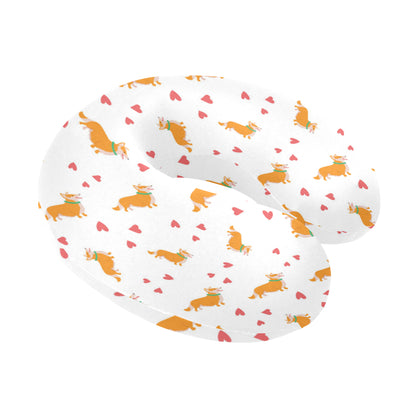 Cardigan Welsh Corgis Pattern Print Design 04 U-Shaped Travel Neck Pillow