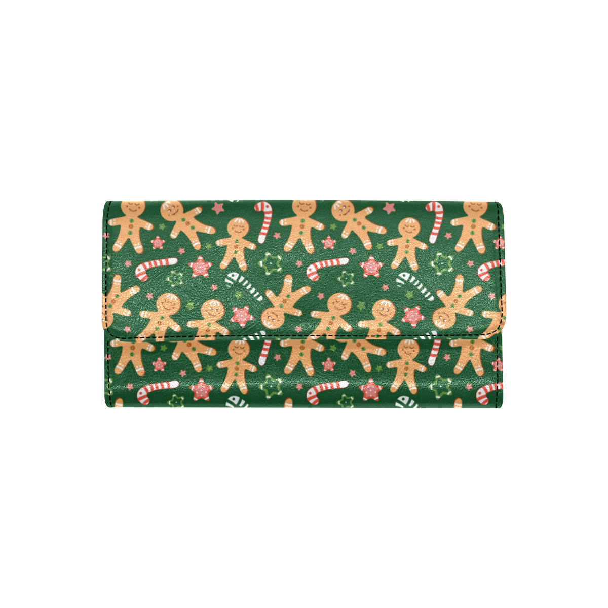 Gingerbread Pattern Print Design 04 Women's Trifold Wallet