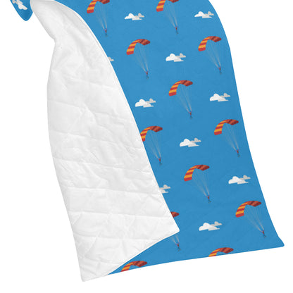 Skydiving Pattern Print Design 02 Premium Quilt
