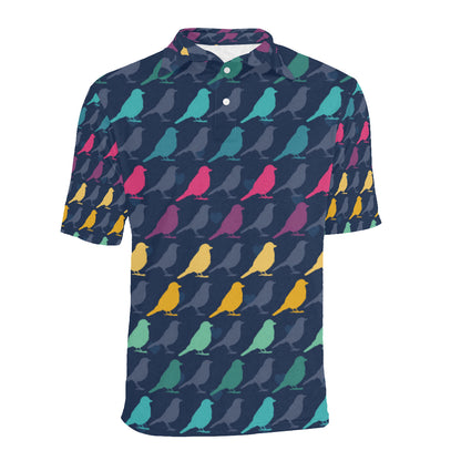 Birds Pattern Print Design 01 Men Polo Shirt