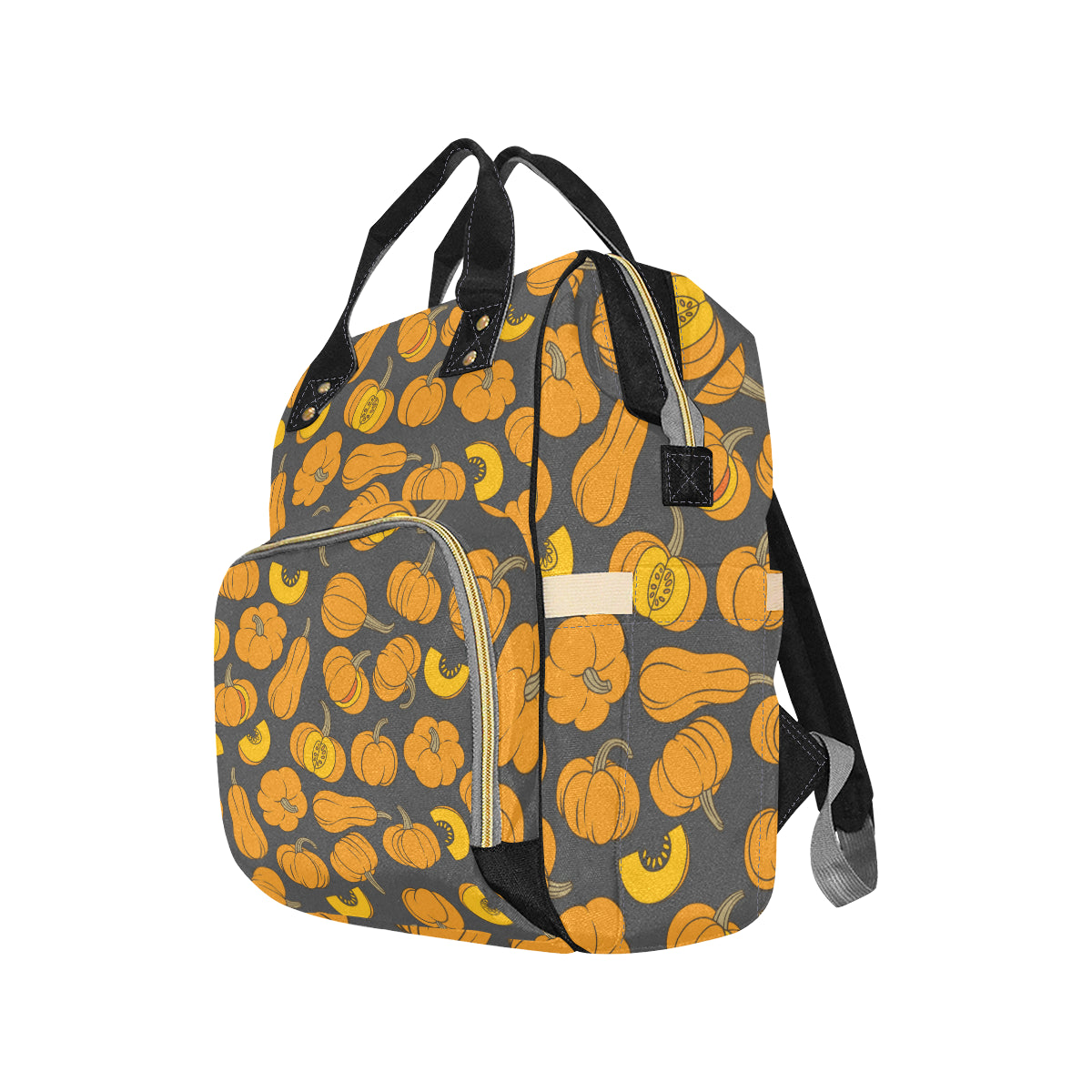 Pumpkin Pattern Print Design A03 Diaper Bag Backpack