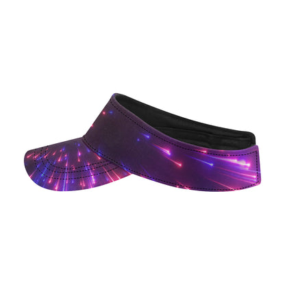 Celestial Purple Blue Neon Speed Light Unisex Sun Visor