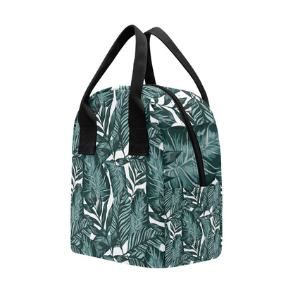 Tropical Palm Leaves Pattern Insulated Lunch Bag