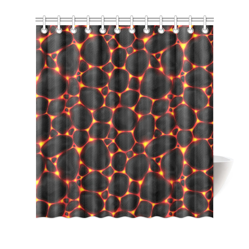 Lava Pattern Print Design 01 Shower Curtain