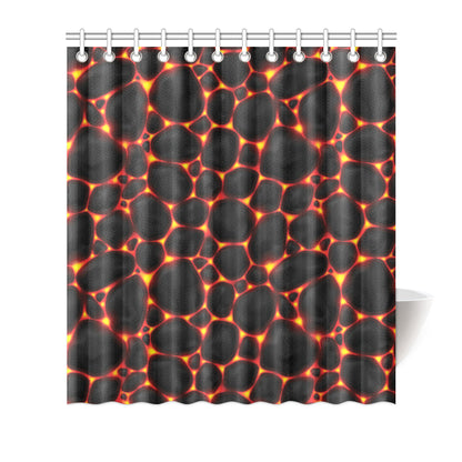 Lava Pattern Print Design 01 Shower Curtain