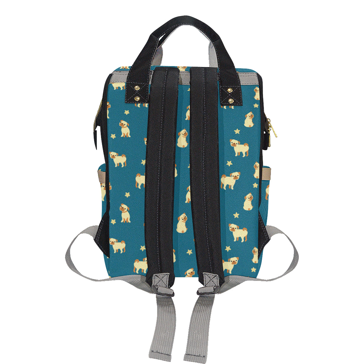 Pug Pattern Print Design A06 Diaper Bag Backpack